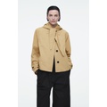 DETACHABLE-HOOD SHORT TRENCH COAT