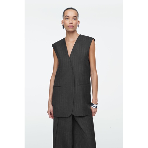 COS PINSTRIPED WOOL WAISTCOAT