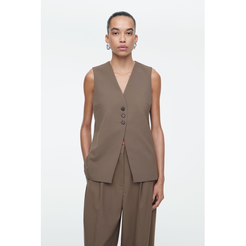 COS LONGLINE TAILORED TWILL VEST