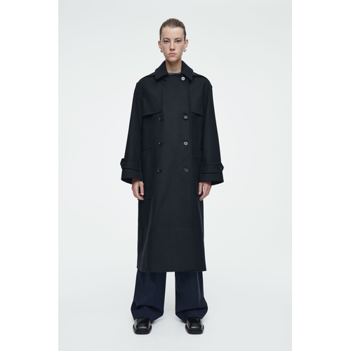 COS HOODED WOOL DUFFLE COAT