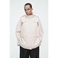 HOODED COTTON UTILITY JACKET