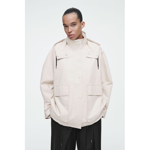 COS HOODED COTTON UTILITY JACKET