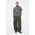 WOOL BARREL-LEG UTILITY PANTS