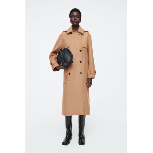 COS HOODED WOOL DUFFLE COAT