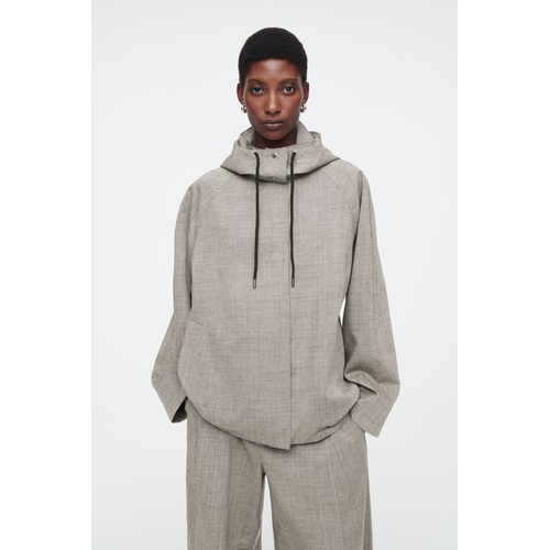 COS HOODED WOOL UTILITY JACKET