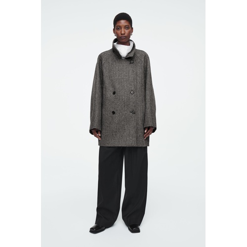 COS OVERSIZED DOUBLE-BREASTED WOOL PEA COAT