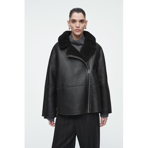 COS OVERSIZED SHEARLING AVIATOR JACKET