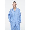 PINSTRIPED COTTON PAJAMA SHIRT