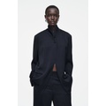 STAND-COLLAR SATIN TUXEDO BLAZER