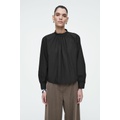 GATHERED COTTON BLOUSE