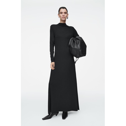 COS COWL-NECK LONG-SLEEVED MAXI DRESS