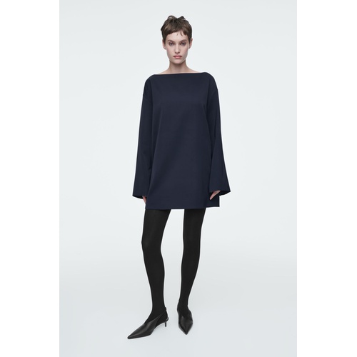 COS BOAT-NECK MINI DRESS