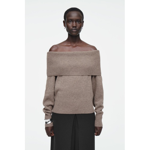 COS OFF-THE-SHOULDER MERINO WOOL SWEATER