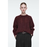 CABLE-KNIT MOHAIR SWEATER