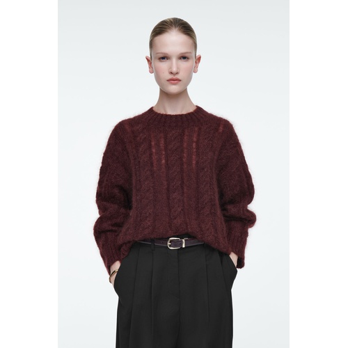 COS CABLE-KNIT MOHAIR SWEATER