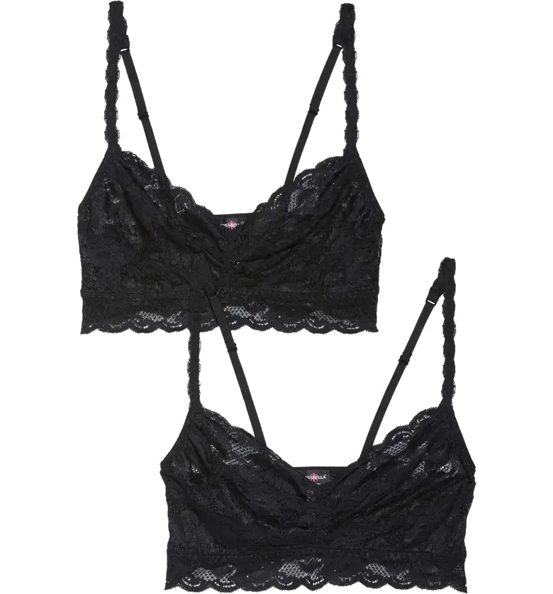 Cosabella Never Say Never Sweetie 2-Pack Bralettes_Black