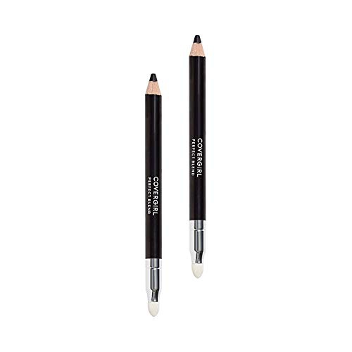  COVERGIRL Perfect Blend Eyeliner Pencil, Basic Black Color, Eyeliner Pencil With Blending Tip for Precise Or Smudged Look, 2 Count