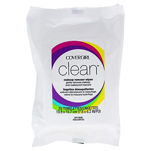  COVERGIRL Clean Make-Up Remover Wipes, 25 Count (packaging may vary)