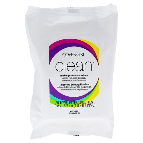  COVERGIRL Clean Make-Up Remover Wipes, 25 Count (packaging may vary)