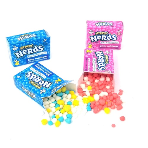  CRAZYOUTLET Easter Wonka Nerds Hoppin Candy, Pastel Blue and Pink Mini Box - 77 Count, 2.5 Lbs