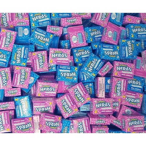  CRAZYOUTLET Easter Wonka Nerds Hoppin Candy, Pastel Blue and Pink Mini Box - 77 Count, 2.5 Lbs