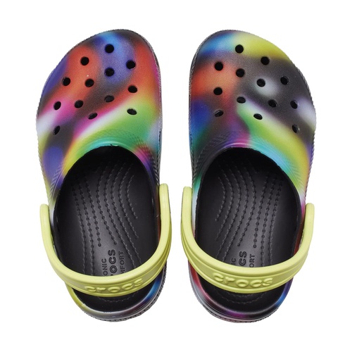 크록스 Crocs Kids Classic Tie-Dye Graphic Clog (Toddler)