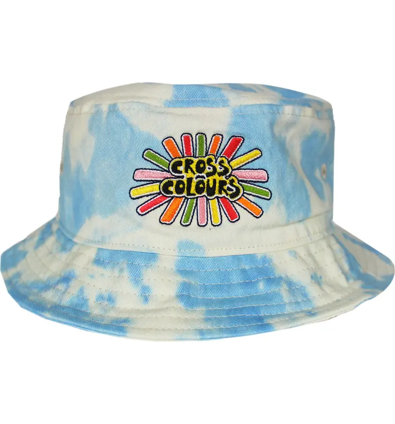 Cross Colours Sunshine Logo Womens Tie Dye Bucket Hat_TIE DYE CLOUD