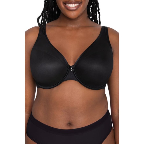  Curvy Couture Underwire Plunge Bra_BLACK