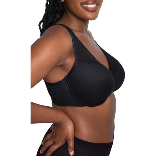  Curvy Couture Underwire Plunge Bra_BLACK