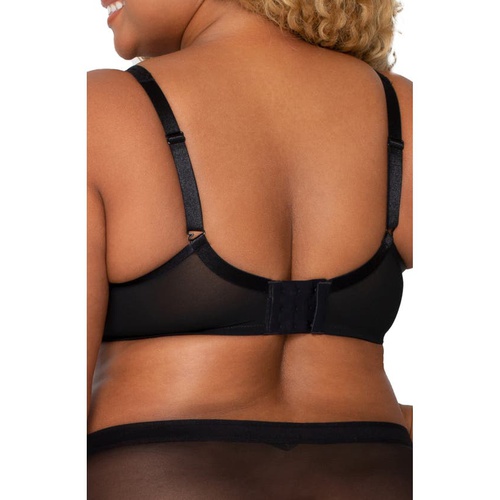  Curvy Couture Underwire Plunge Bra_BLACK