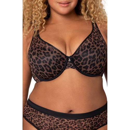  Curvy Couture Underwire Plunge Bra_DESIGNER LEOPARD