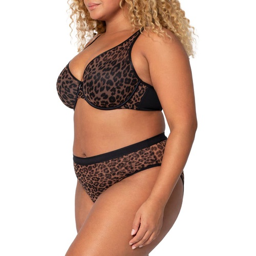  Curvy Couture Underwire Plunge Bra_DESIGNER LEOPARD