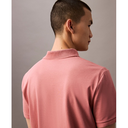  Calvin Klein Mens Regular Fit Smooth Cotton Monogram Logo Polo Shirt