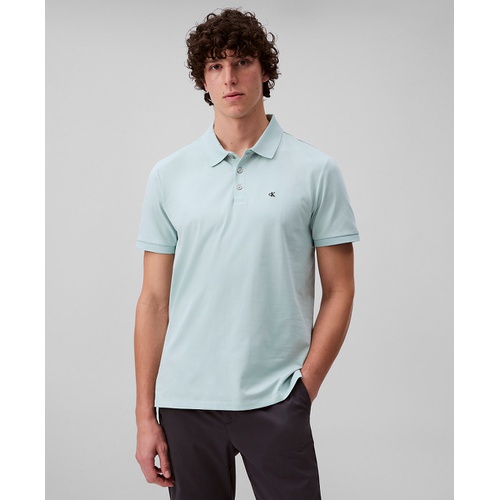  Calvin Klein Mens Regular Fit Smooth Cotton Monogram Logo Polo Shirt
