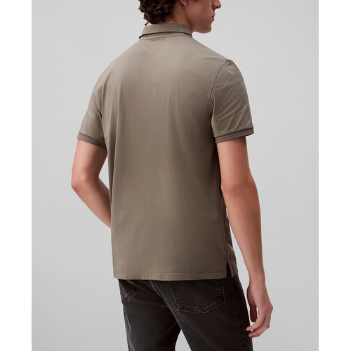  Calvin Klein Mens Regular Fit Smooth Cotton Monogram Logo Polo Shirt