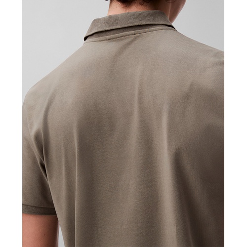  Calvin Klein Mens Regular Fit Smooth Cotton Monogram Logo Polo Shirt