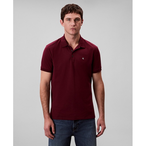  Calvin Klein Mens Regular Fit Smooth Cotton Monogram Logo Polo Shirt