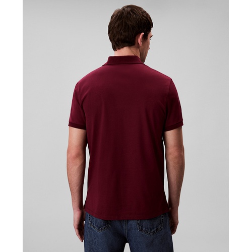  Calvin Klein Mens Regular Fit Smooth Cotton Monogram Logo Polo Shirt