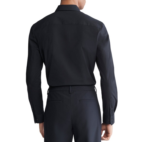  Calvin Klein Mens Slim Fit Supima Stretch Long Sleeve Button Front Shirt