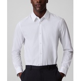 Calvin Klein Mens Slim Fit Supima Stretch Long Sleeve Button Front Shirt