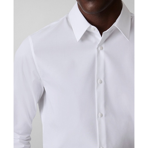  Calvin Klein Mens Slim Fit Supima Stretch Long Sleeve Button Front Shirt