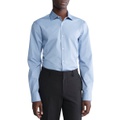 Calvin Klein Mens Slim Fit Supima Stretch Long Sleeve Button Front Shirt