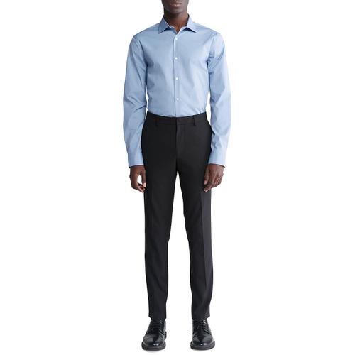  Calvin Klein Mens Slim Fit Supima Stretch Long Sleeve Button Front Shirt