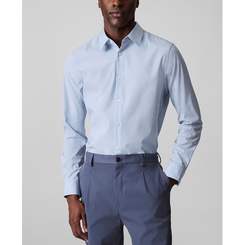  Calvin Klein Mens Slim Fit Supima Stretch Long Sleeve Button Front Shirt