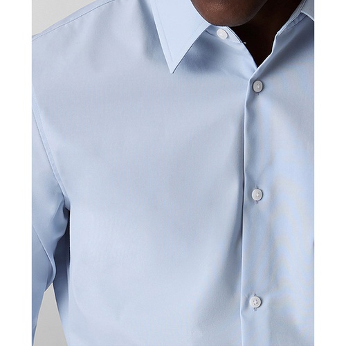  Calvin Klein Mens Slim Fit Supima Stretch Long Sleeve Button Front Shirt