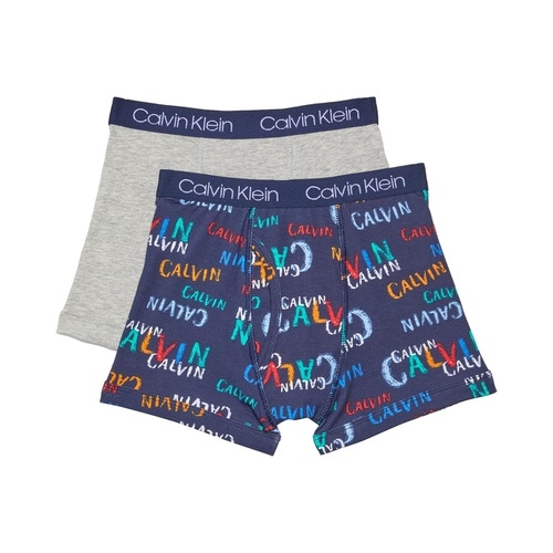 캘빈클라인 Calvin Klein Kids 2-Pack Cotton Stretch Boxer (Little Kids/Big Kids)