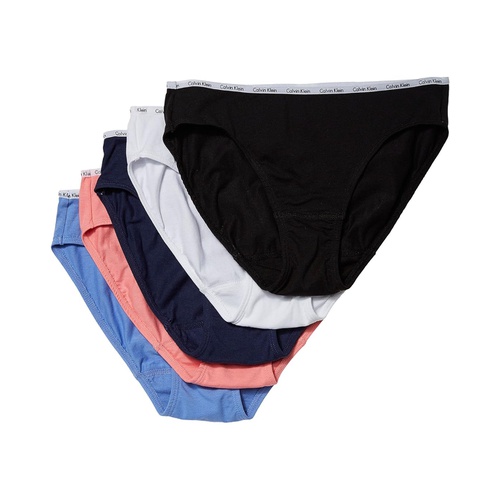 캘빈클라인 Calvin Klein Underwear 5-Pack Signature Cotton Bikini Bottoms