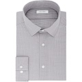 Calvin Klein Mens Dress Shirt Slim Fit Non Iron Gingham