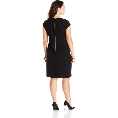  Calvin Klein Womens Plus-Size Shirt Dress with Gold Hardware