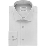 Calvin Klein Mens Dress Shirt Regular Fit Non Iron Herringbone